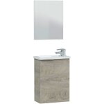 Armoire de toilette de avec miroir, unit murale, modle compact, finition en chne d'alaska, dimensions ...