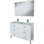 Ondée - meuble salle de bain à poser blanc 120cm - monte carlo Ondée - meuble salle de bain à poser blanc 120cm - monte carlo
