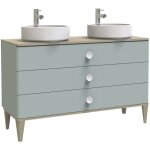 Zen - meuble de salle de bain à poser nemoo plan à poser - l120cm - vert d'eau - laqué - ondee Zen - meuble de salle de bain à poser nemoo plan à poser - l120cm - vert d'eau - laqué - ondee