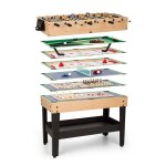 Oneconcept - game - star table multijeux15 jeux babyfoot billard ping pong mdf