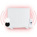 Wallander radiateur  bain d'huile chauffage 600w cran led - blanc