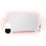 Wallander radiateur  bain d'huile ultraplat 1000w thermostat - blanc