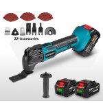 Outil multifonction oscillant , 6 vitesses réglables, avec 22 accessoires, angle d'oscillation de 4°, ... Outil multifonction oscillant , 6 vitesses réglables, avec 22 accessoires, angle d'oscillation de 4°, ...