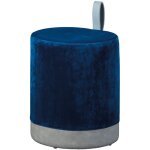Opale - pouf avec lanire bleu et gris