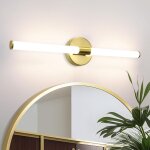 Or, �clairage miroir led de salle - 40cm de bain applique murale dor�e 10w �tanche ip44 applique murale ...