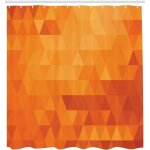 Orange rideau de douche, formes et motifs, tissu ensemble de d�cor de salle de bain avec crochets, 180 ...