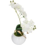 Orchide artificielle pot cramique h25cm atmosphera crateur d'intrieur