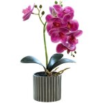 Orchid�e violette en pot de 32 cm (12, 6 pouces) de diam�tre, tr�s r�aliste au toucher, id�ale pour d�corer ...