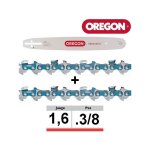 Oregon - pack 1 guide + 2 chaînes tronçonneuse sfhd025 3 / 8 063 45cm Oregon - pack 1 guide + 2 chaînes tronçonneuse sfhd025 3 / 8 063 45cm