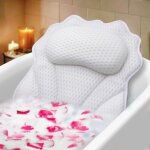Oreiller de baignoire ergonomique avec soutien de la t�te, du cou, des �paules et du dos, oreillers de ...