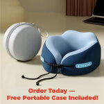 Oreiller de voyage en mousse � m�moire ? soutien ergonomique pour avion, longs vols & voiture confort ...