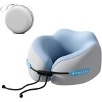 Oreiller de voyage en mousse � m�moire ? soutien ergonomique pour avion, longs vols & voiture confort ...