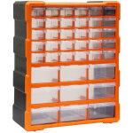 Organisateur bo�te � outils de rangement 39 tiroirs en plastique, casier � vis outils - 38x16x47. 5cm ...