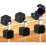 Organisateur de c�bles magn�tique en lot de 6, support de c�bles magn�tiques pour bureau, clips de fixation ...