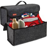 Organisateur de coffre de voiture - aperil - grande sacoche de rangement - gris - portable et antid�rapant ...