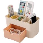 Organisateur cosm�tiques salle de bain / bureau : 1 tiroir et 6 compartiments pour produits de beaut� ...