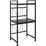 Organisateur pour micro - ondes modulable en mtal noir