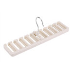 Organisateur porte - cravates, ceintures et foulards beige � 10 emplacements, en plastique robuste, gain ...
