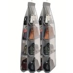 Organisateur de sac � main suspendu en deux parties avec 8 poches, sac de rangement suspendu transparent, ...