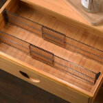 Organisateur de tiroir (lot de 4) ? s�parateur de tiroir r�glable en plastique ? range couverts pour ...