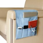 Organiseur pour canap et fauteuil, support pour tlcommande, sofa accoudoir caddy avec 5 poches, sac ...