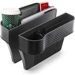 Organiseur lat�ral pour si�ge auto, lot de 2 bo�tes de rangement multifonctions avec porte - gobelets, ...