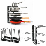 Organiseur de poêles 5 Étagères rangement couvercle pot casserole porte - pot Organiseur de poêles 5 Étagères rangement couvercle pot casserole porte - pot