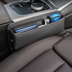 Organiseur de rangement pour sige auto, pochette en cuir pu pour console avant, pour tlphones portables, ...