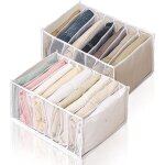 Organiseur de tiroir, organiseur pliable en maille pour vtements, organiseur de placard avec compartiments, ...