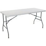 Orion91 - table pliante 150cm rectangulaire blanche traiteur 7house
