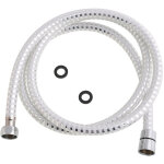 Flexible de douche pvc blanc / argenté 2, 00 mètres Flexible de douche pvc blanc / argenté 2, 00 mètres