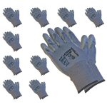 Ose ? gants de jardinage taille 11 en polyur�thane ? lot de 10 paires ? r�sistants � l'abrasion ? lavables ...