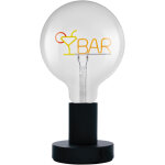 Osram lampe de table led 1906 letter, lettrage en barre, n�on, 1, 2 w, e27, noir, blanc chaud, c�ble ...