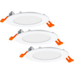 Osram set de luminaires encastr�s avec driver int�gr�, �troit 3x120mm 3000k en blanc plastique, protection ...
