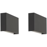 Otan - applique murale - 2 pi�ces - h 14 cm - noir - moderne - �clairage int�rieur - salon i chambre ...