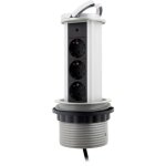 Otio - multiprise encastrable cuisine 3 prises schuko 16a - gris - zenitech Otio - multiprise encastrable cuisine 3 prises schuko 16a - gris - zenitech