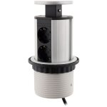 Otio - multiprise encastrable cuisine 4 prises schuko 16a - blanc / noir - zenitech Otio - multiprise encastrable cuisine 4 prises schuko 16a - blanc / noir - zenitech