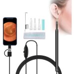 Otoscope oreille, endoscope oreille hd visuelle cam�ra avec 6 led lumi�re gradable, adultes enfants animaux ...
