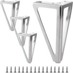 Oungy lot de 4 pieds de meubles en mtal - 15 cm - argent - pour canap, armoire, canap, table de chevet, ...