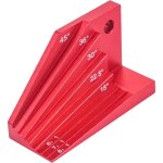 Outil de recherche d'angle rapporteur de jauge de biseau en aluminium rouge pour le travail du bois de ...