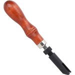 Outil d'artisanat en cuir de type v, dispositif de rainurage � pousser, poign�e r�glable, outils de gouge ...
