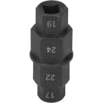 Outil  axe hexagonal 24mm, cl  douille, dmontage de roue de moto, 17 cls rglables (black)