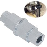 Outil pour axe hexagonal de moto, douille allen, moyeu de roue avant, adaptateur d'axe hexagonal 17 mm, ... Outil pour axe hexagonal de moto, douille allen, moyeu de roue avant, adaptateur d'axe hexagonal 17 mm, ...