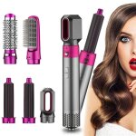 Outil de coiffure professionnel 5 en 1 ? s�che - cheveux � s�chage rapide avec barils de bouclage, brosse ...