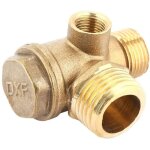 Outil de connecteur de tube de clapet anti - retour filet� mle de compresseur d'air en laiton � 3 ports ...