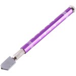 Outil de coupe de verre � rouleau antid�rapant professionnel avec poign�e en alliage d'aluminium (violet) ...