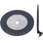 Outil de cr�ation de dessin de cercle, r�gle de mod�le rond rotatif r�glable noir avec couteau � d�couper ...