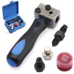 Outil d'�vasement double pour conduites de frein din, universels de 4, 75 mm (3 / 16 ), kit de r�paration ...