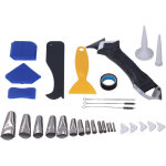 Outil de finition 5 en 1 pour joints de silicone - racloir multifonction, truelle et grattoir