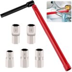 Outil pour l'installation de robinets 8 - 12 mm, cl� � robinet, robinet d'�vier cl�, rouge